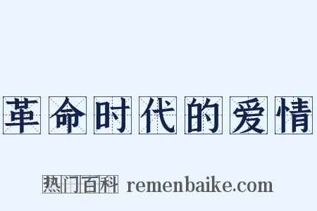 革命时代的爱情是什么意思的图片